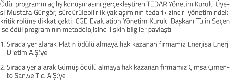  d l program n a l   konu mas n  ger ekle tiren TEDAR Y netim Kurulu  yesi Mustafa G ng r, s rd r lebilirlik yakla  ...