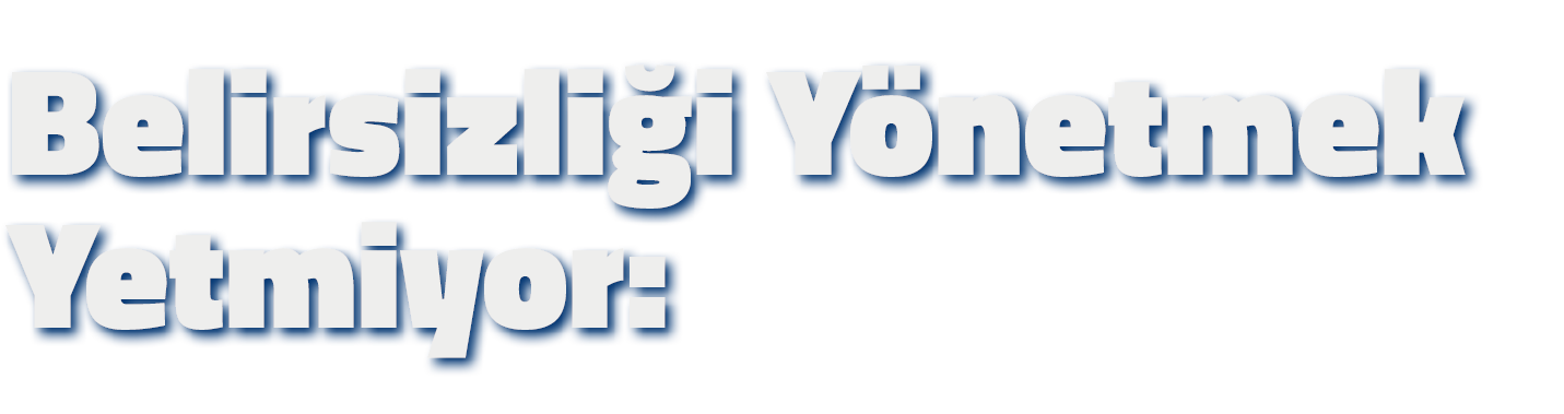 Belirsizli i Y netmek Yetmiyor: 