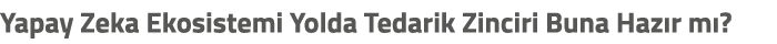 Yapay Zeka Ekosistemi Yolda Tedarik Zinciri Buna Haz r m ?