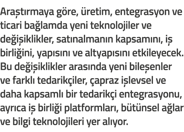 Ara t rmaya g re   retim  entegrasyon ve ticari ba lamda yeni teknolojiler ve de i iklikler  sat nalman n kapsam n      