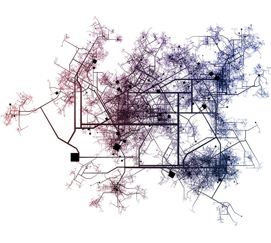 Growing City with Expanding Roads and Map