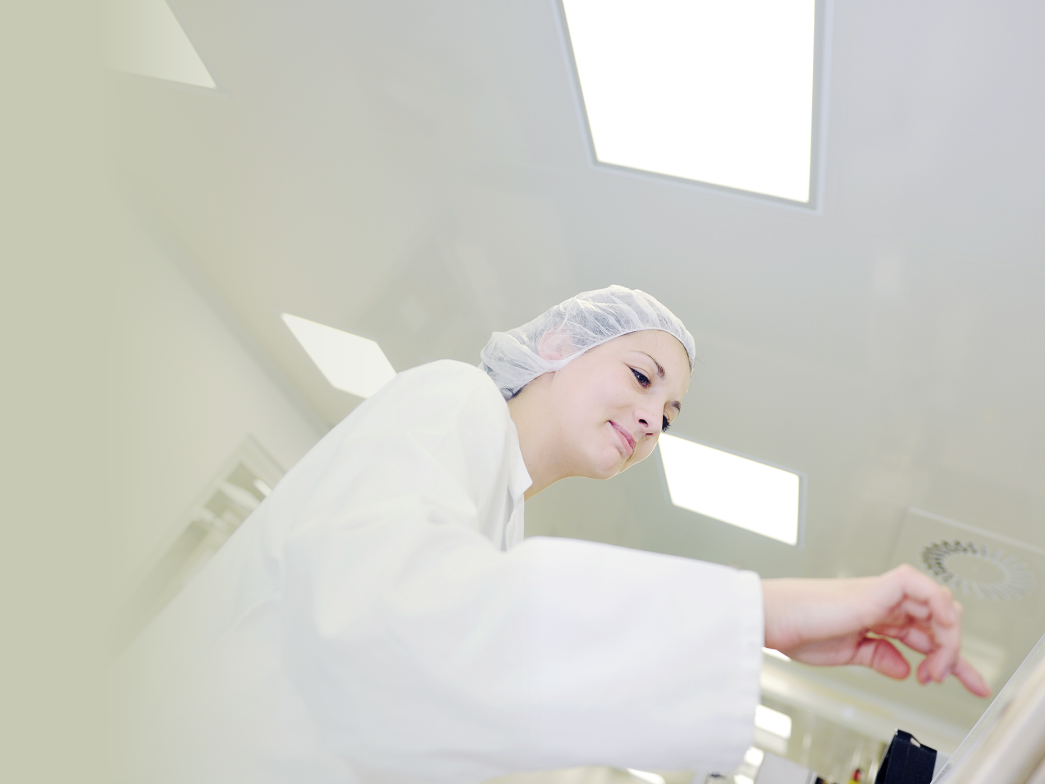 woman worker in pharmacy company warehouse