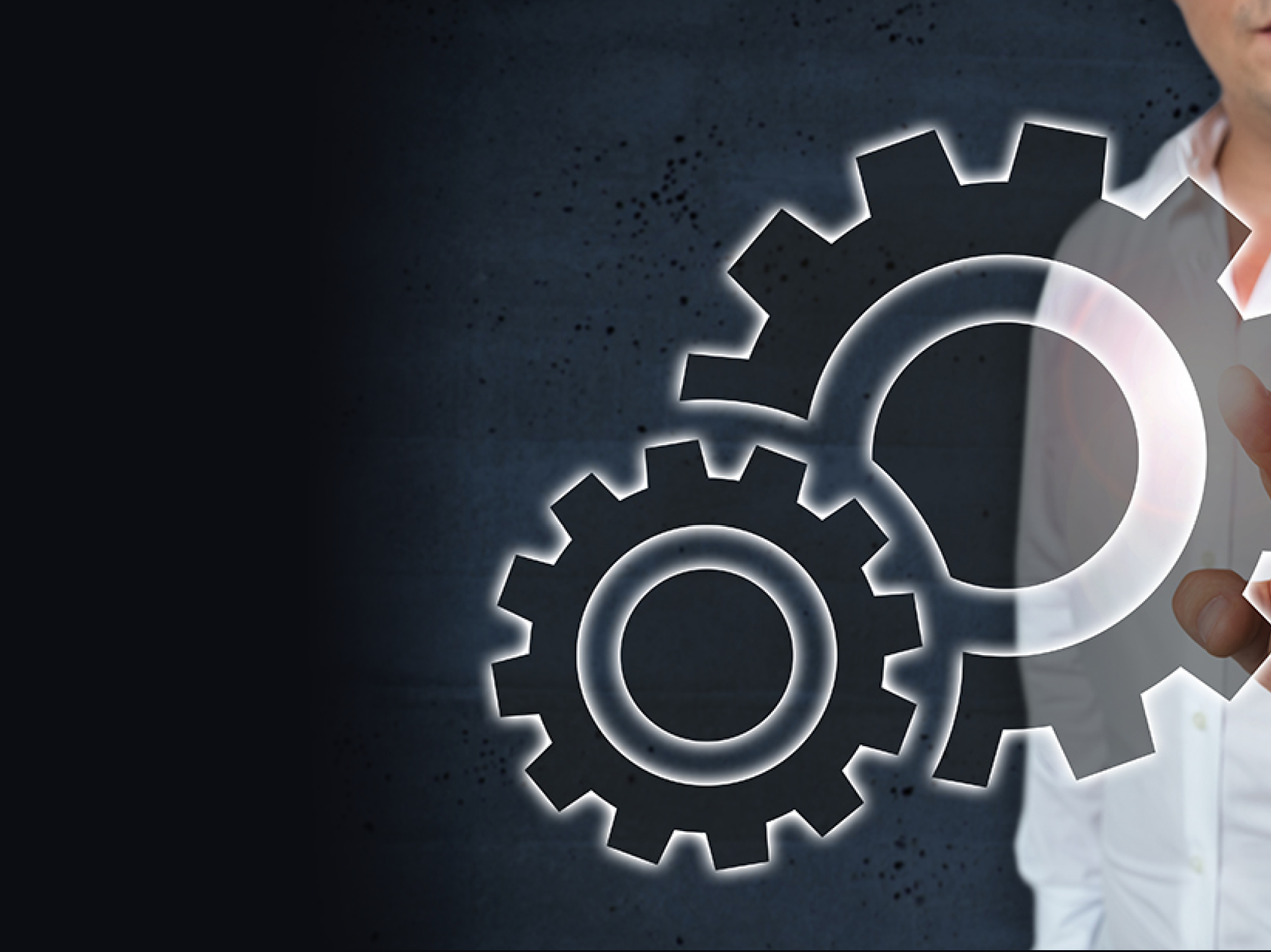 Gear touchscreen is operated by man concept 