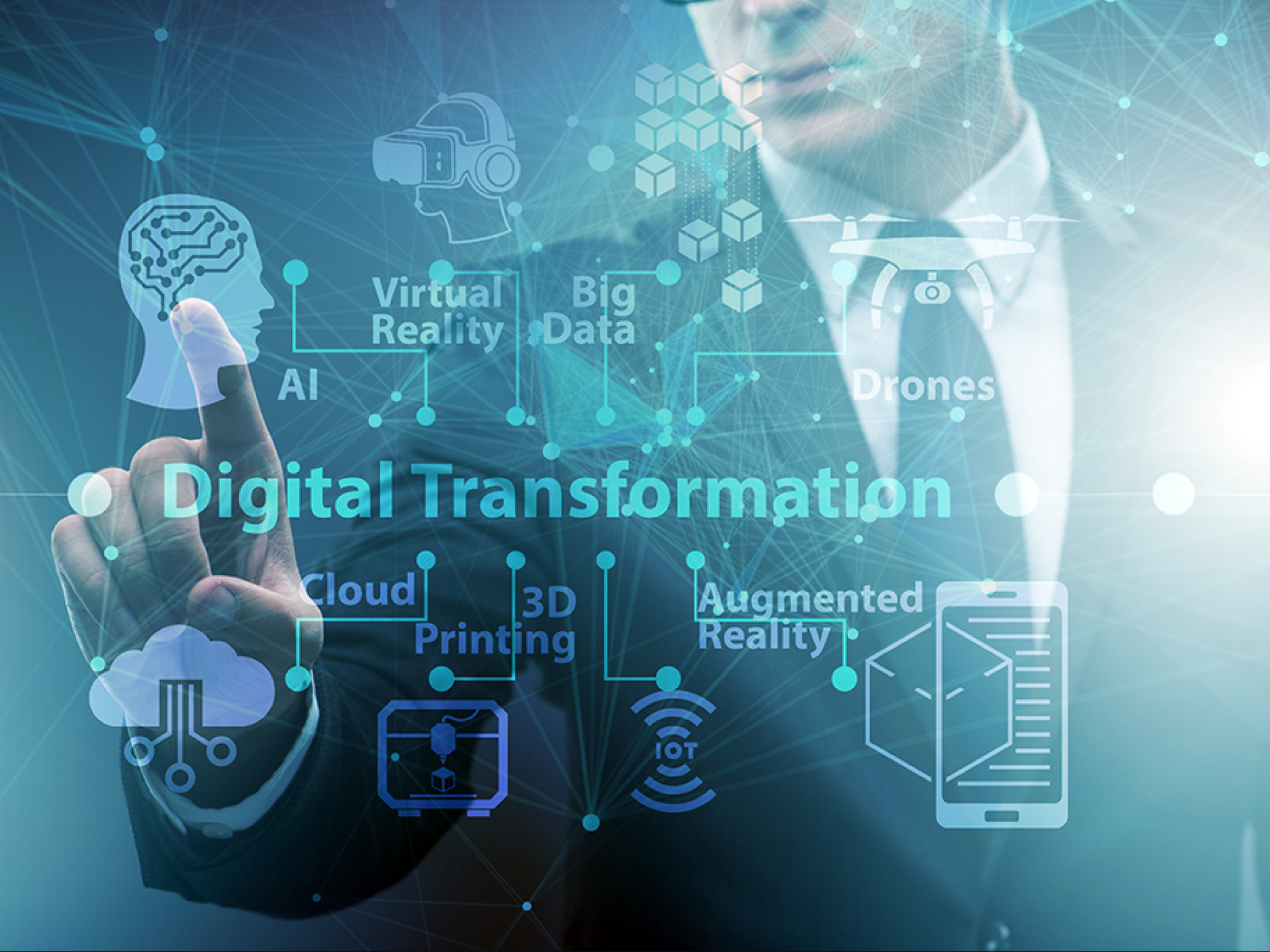 The digital transformation and digitalization technology concept