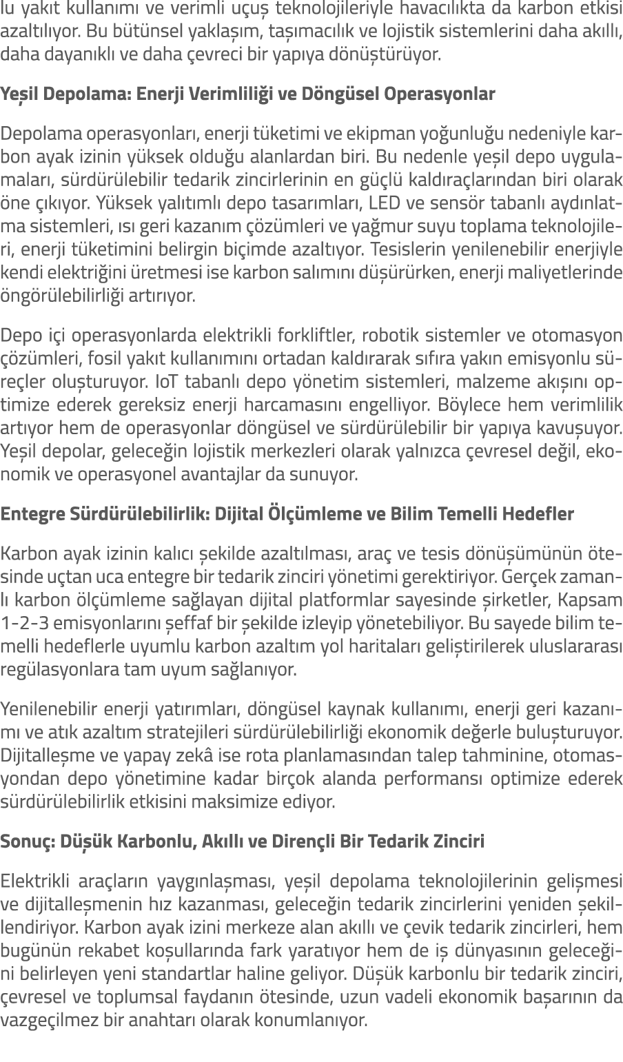 lu yak t kullan m ve verimli u u  teknolojileriyle havac l kta da karbon etkisi azalt l yor. Bu b t nsel yakla  m, t...