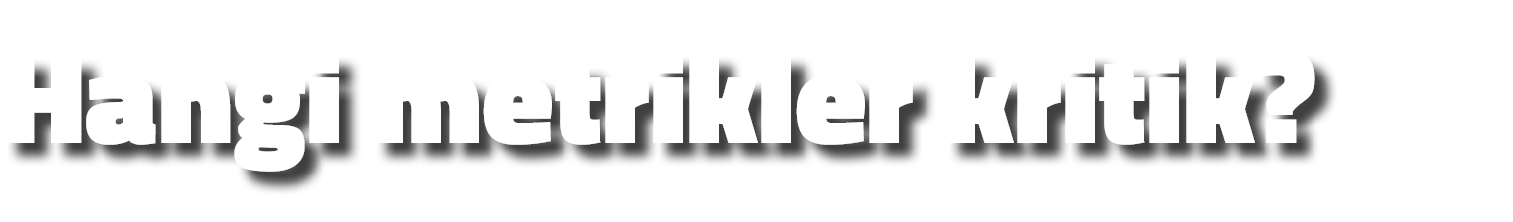 Hangi metrikler kritik? 